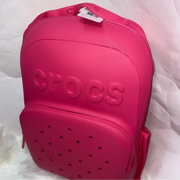 Crocs ? hot pink classic backpack New Crocs Classic Backpack Hot Pink (With Jibbitz Charms) | eBay main image 4